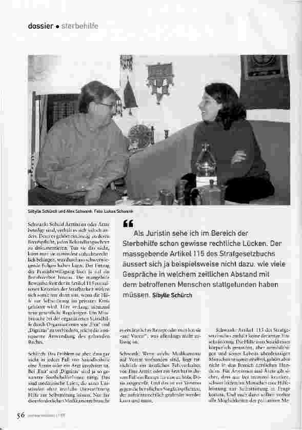 Vorschauseite 3: Die Sterbehilfe gesetzlich einschränken?