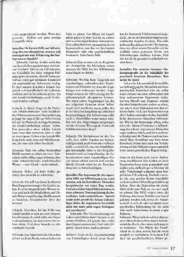 Vorschauseite 4: Die Sterbehilfe gesetzlich einschränken?