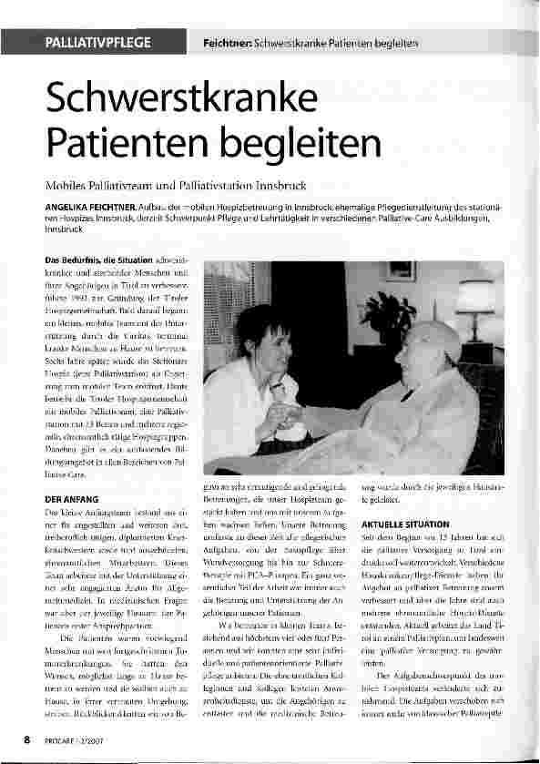 Vorschauseite 1: Schwerstkranke Patienten begleiten