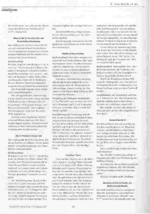 Vorschauseite 2: Sensitivität von Nachweismethoden zur Beurteilung der Restkontamination chirurgischer Instrumente nach der Aufbereitung