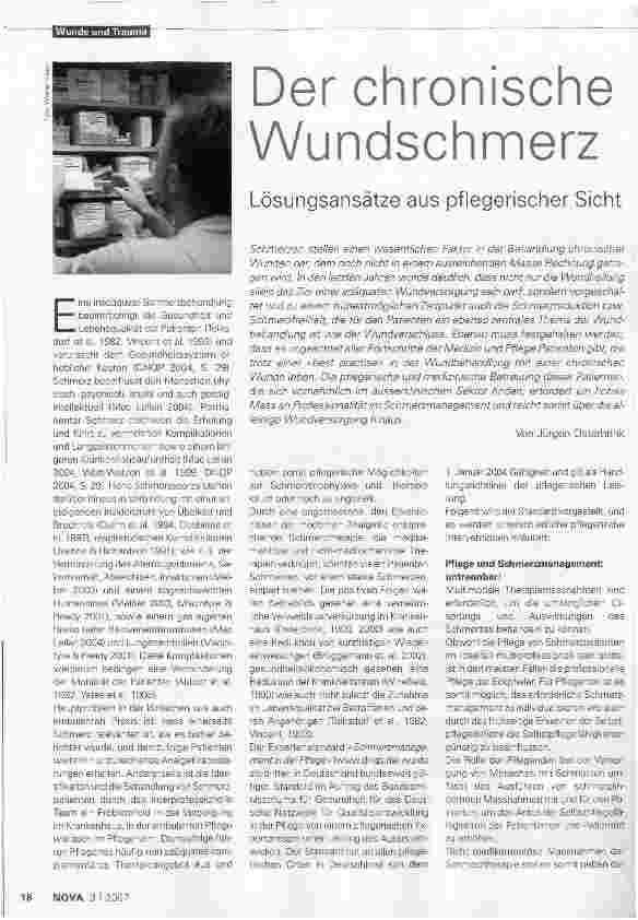 Vorschauseite 1: Der chronische Wundschmerz