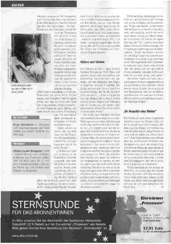Vorschauseite 5: Louise Bourgeois: Weben gegen die Angst