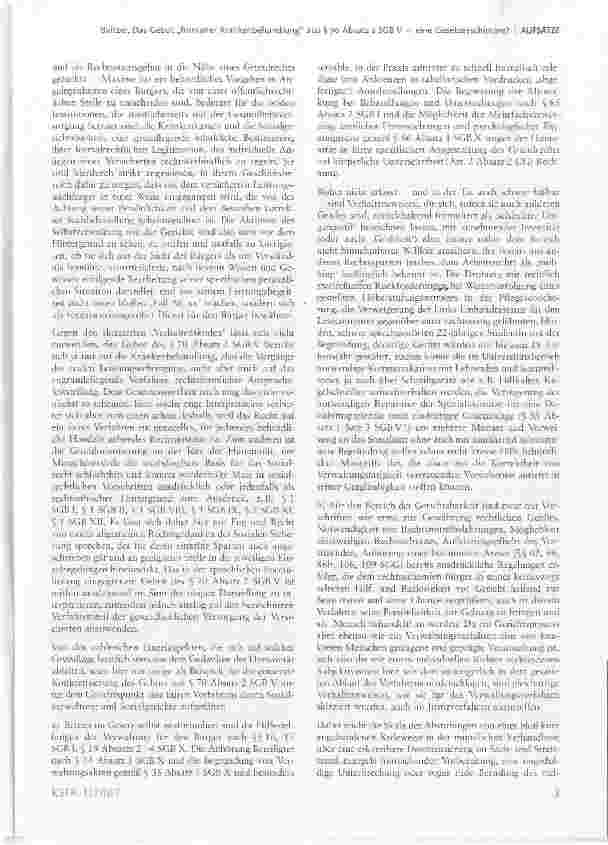 Vorschauseite 3: Das Gebot humaner Krankenbehandlung aus § 70 Absatz 2 SGB V - eine Gesetzesschimäre?