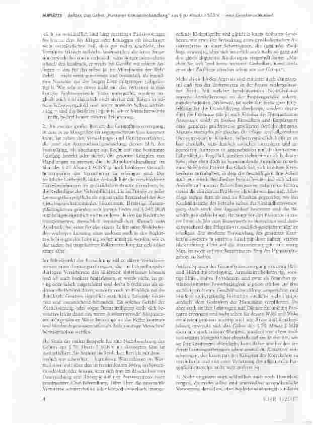 Vorschauseite 4: Das Gebot humaner Krankenbehandlung aus § 70 Absatz 2 SGB V - eine Gesetzesschimäre?
