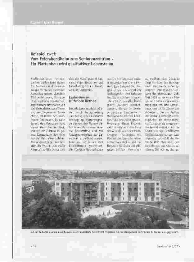 Vorschauseite 4: Planen und Bauen für Senioren und Demente