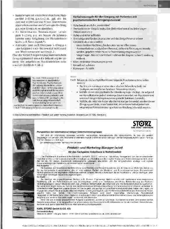 Vorschauseite 4: Psychiatrische Erkrankungen auf der Intensivstation - Teil II