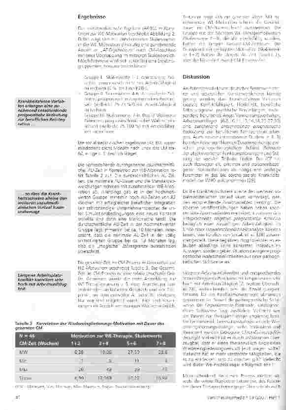 Vorschauseite 4: Eine neue Skala zur Erfassung der beruflichen Wiedereingliederungsmotivation (BWM-Skala) im Case Management psychisch kranker Erwerbstätiger