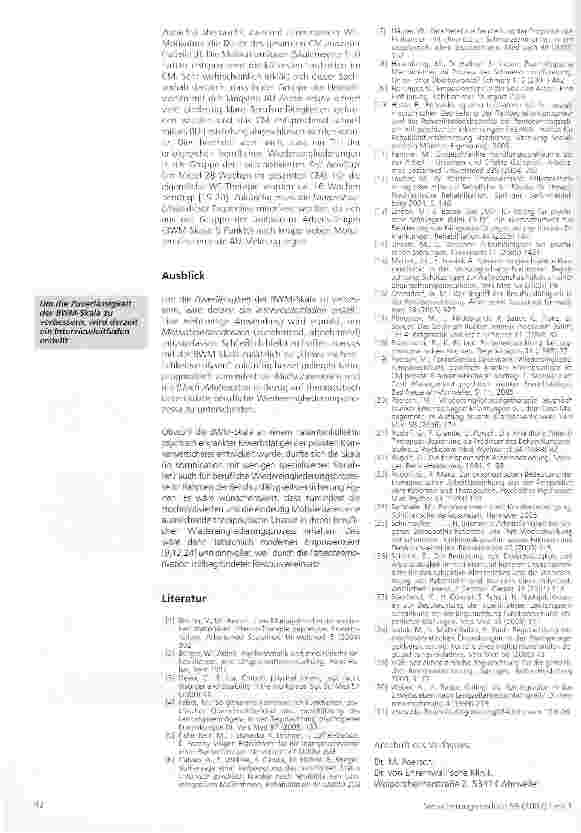 Vorschauseite 6: Eine neue Skala zur Erfassung der beruflichen Wiedereingliederungsmotivation (BWM-Skala) im Case Management psychisch kranker Erwerbstätiger