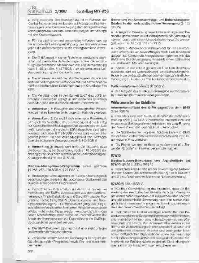 Vorschauseite 4: GKY-WSG: Darstellung der krankenhausrelevanten Regelungen