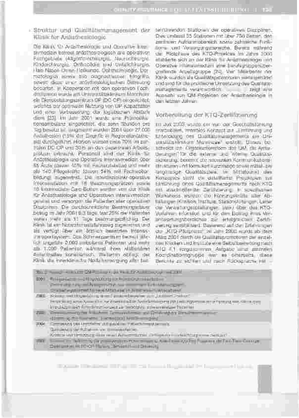 Vorschauseite 5: Qualitätsmanagement und KTQ-Zertifizierung in der Anästhesiologie