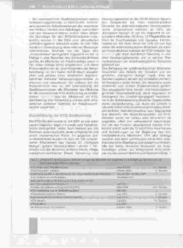 Vorschauseite 6: Qualitätsmanagement und KTQ-Zertifizierung in der Anästhesiologie
