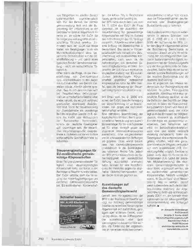 Vorschauseite 2: Europarecht und Gemeinnützigkeit