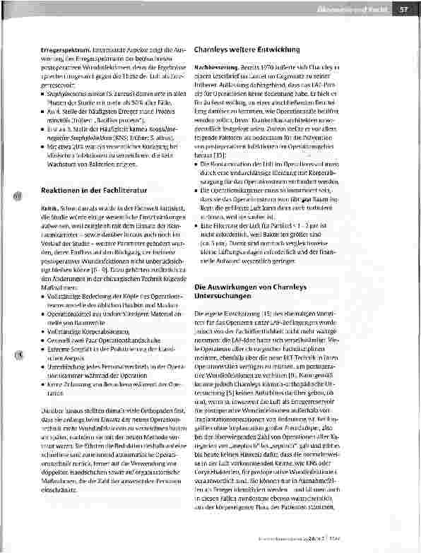 Vorschauseite 5: Die Luft als Erregerreservoir für postoperative Wundinfektionen - Teil 1: Welche Aussagen lassen die klinischen Studien zu?