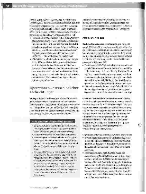 Vorschauseite 6: Die Luft als Erregerreservoir für postoperative Wundinfektionen - Teil 1: Welche Aussagen lassen die klinischen Studien zu?