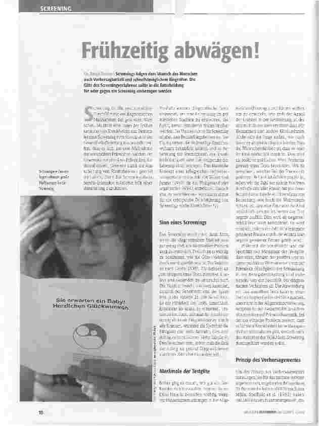 Vorschauseite 1: Frühzeitig abwägen!
