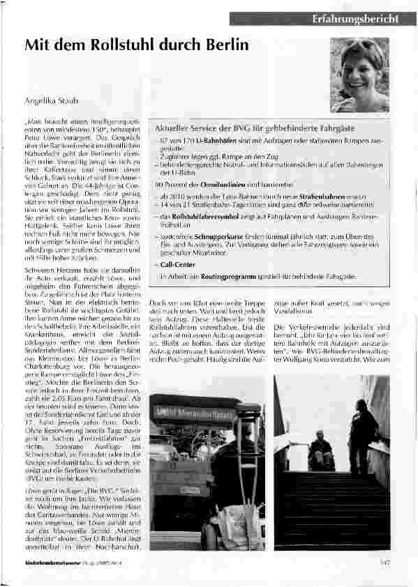 Vorschauseite 1: Mit dem Rollstuhl durch Berlin