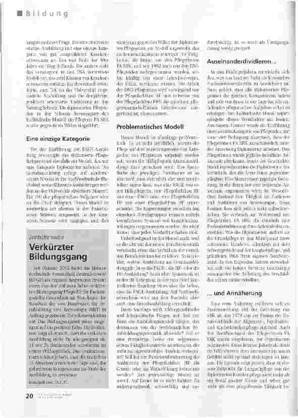 Vorschauseite 2: Zum Verhältnis zwischen Pflegefachpersonen und FAGEZusammenarbeit oder Konkurrenz?