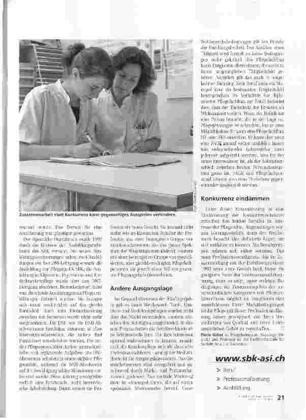 Vorschauseite 3: Zum Verhältnis zwischen Pflegefachpersonen und FAGEZusammenarbeit oder Konkurrenz?