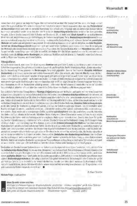 Vorschauseite 2: Folge 15: Systematische Beobachtung