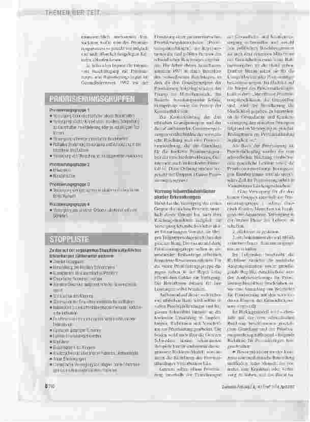 Vorschauseite 2: Priorisierung statt verdeckter Rationierung