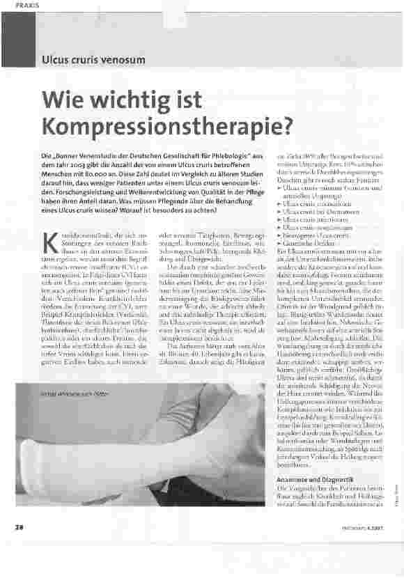 Vorschauseite 1: Wie wichtig ist Kompressionstherapie?
