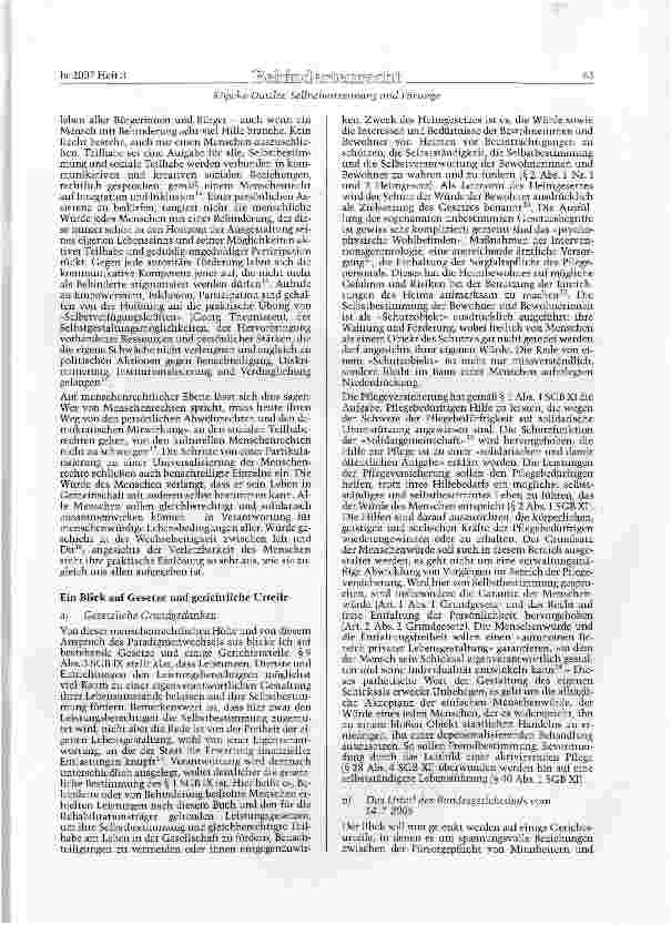 Vorschauseite 2: Selbstbestimmung und Fürsorge
