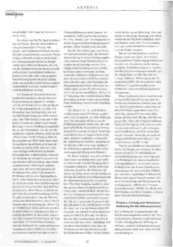 Vorschauseite 3: Erfahrungsaustausch der Validierer von (Dampf-) Sterilisationsprozessen im GesundheitsdienstTeil 2 (Diskussionsergebnisse)