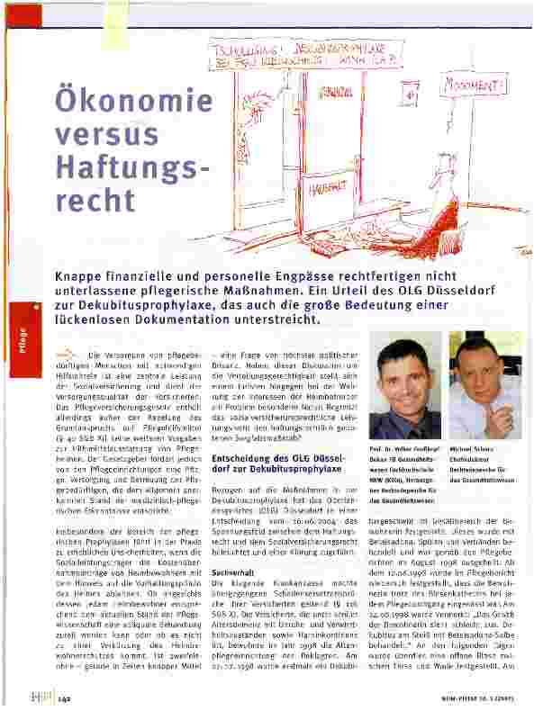 Vorschauseite 1: Ökonomie versus Haftungsrecht