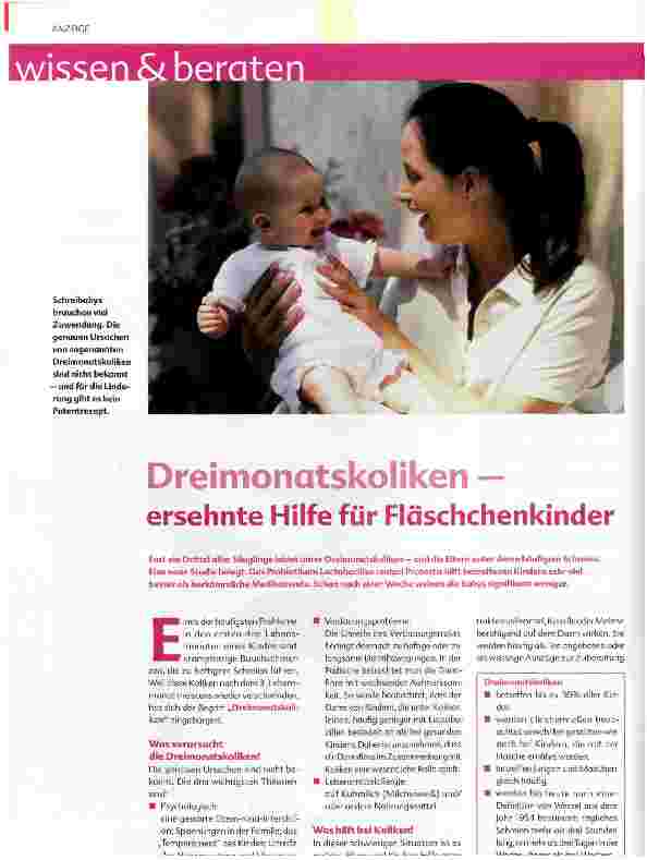 Vorschauseite 1: Dreimonatskoliken - ersehnte Hilfe für Fläschchenkinder