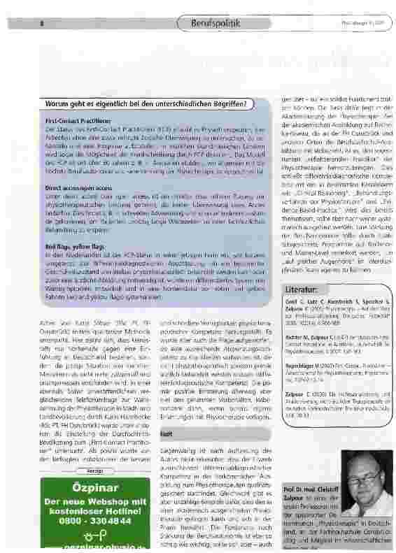 Vorschauseite 2: Der Weg zum deutschen First-Contact Practitioner