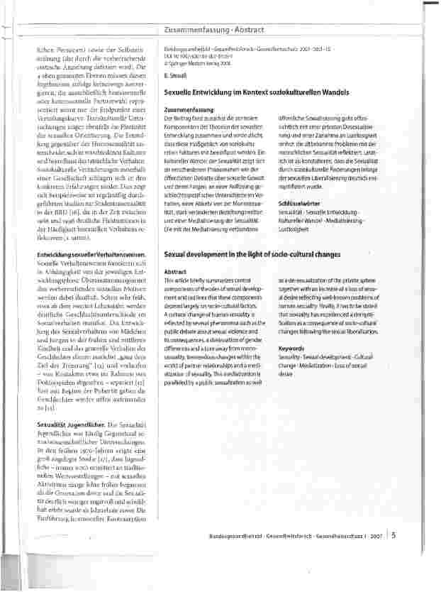 Vorschauseite 3: Sexuelle Entwicklung im Kontext soziokulturellen Wandels