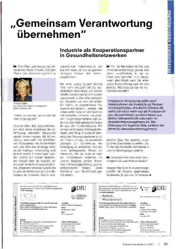Vorschauseite 1: Gemeinsam Verantwortung übernehemen
