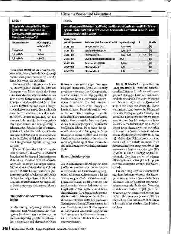 Vorschauseite 3: Cyanobakterientoxine bei der Uferfiltration