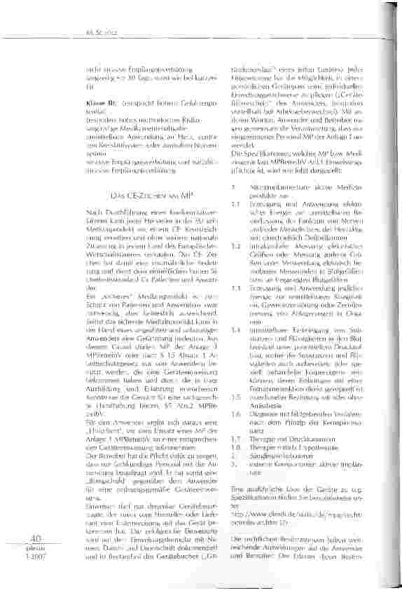 Vorschauseite 2: DIESES GERÄT KENN ICH NICHT!DIE RECHTLICHEN AUSWIRKUNGEN DESMEDIZINPRODUKTECESETZES