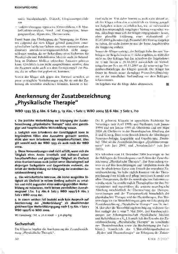 Vorschauseite 5: Keine Zulassung zur vertragsärztlichen Tätigkeit bei Interessenund Pflichtenkollision