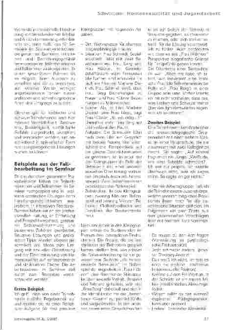 Vorschauseite 6: Schwerpunkt Homosexualität und JugendarbeitWie lässt sich Antidiskriminierung lehren?