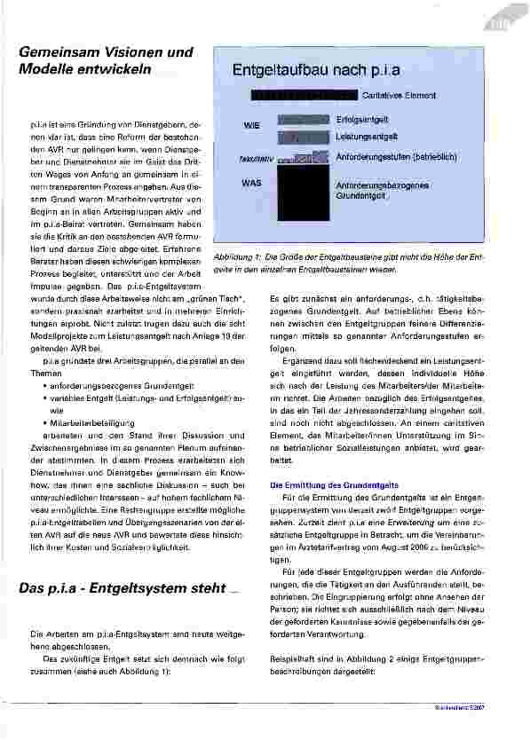 Vorschauseite 2: Das p.i.a-Entgeltsystem - Vergütung in caritativen Unternehmen