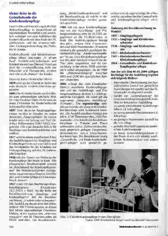 Vorschauseite 2: Gesundheitsund Kinderkrankenpflege in Deutschland