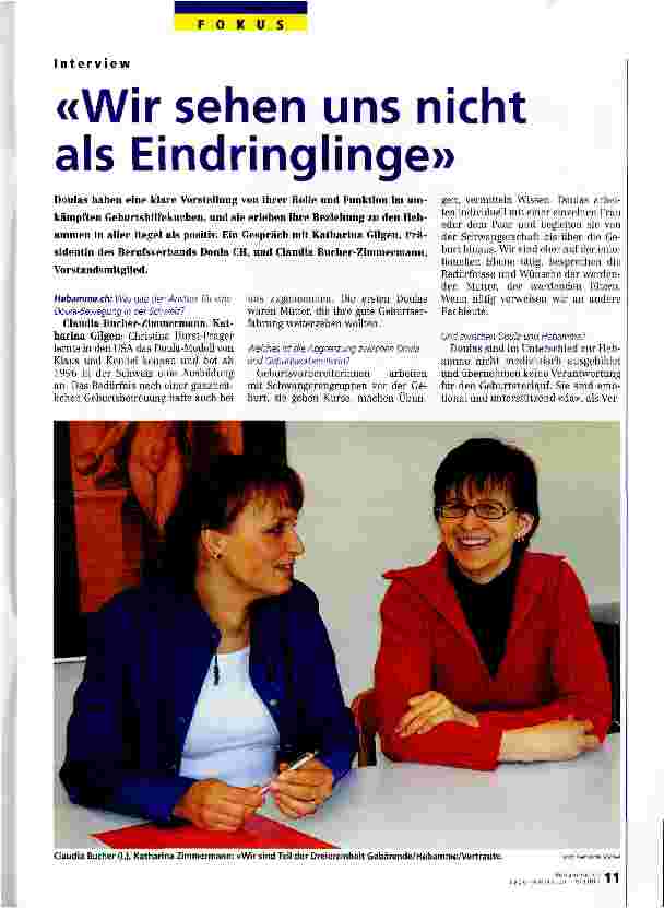 Vorschauseite 1: Wir sehen uns nicht als Eindringlinge
