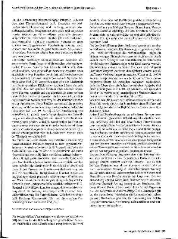 Vorschauseite 4: NeuroRehabilitation: Auf dem Weg zu einem einheitlichen Behandlungsansatz