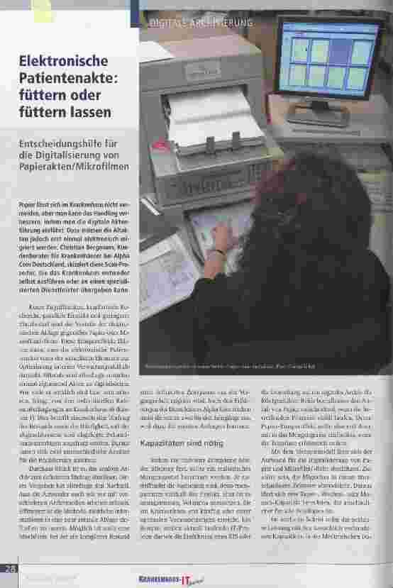 Vorschauseite 1: Elektronische Patientenakte: füttern oder füttern lassen