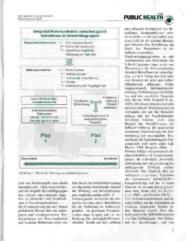Vorschauseite 2: Wirkungen und Nutzen von Selbsthilfegruppen