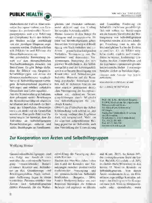 Vorschauseite 3: Wirkungen und Nutzen von Selbsthilfegruppen