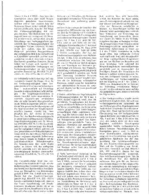 Vorschauseite 4: Zu den Voraussetzungen einer zulässigen Vorlage an das Bundesverfassungsgericht
