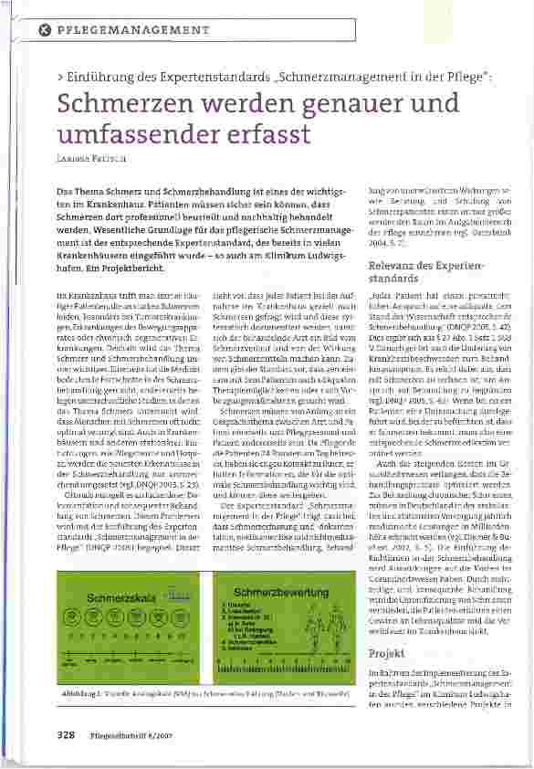 Vorschauseite 1: Schmerzen werden genauer und umfassender erfasst