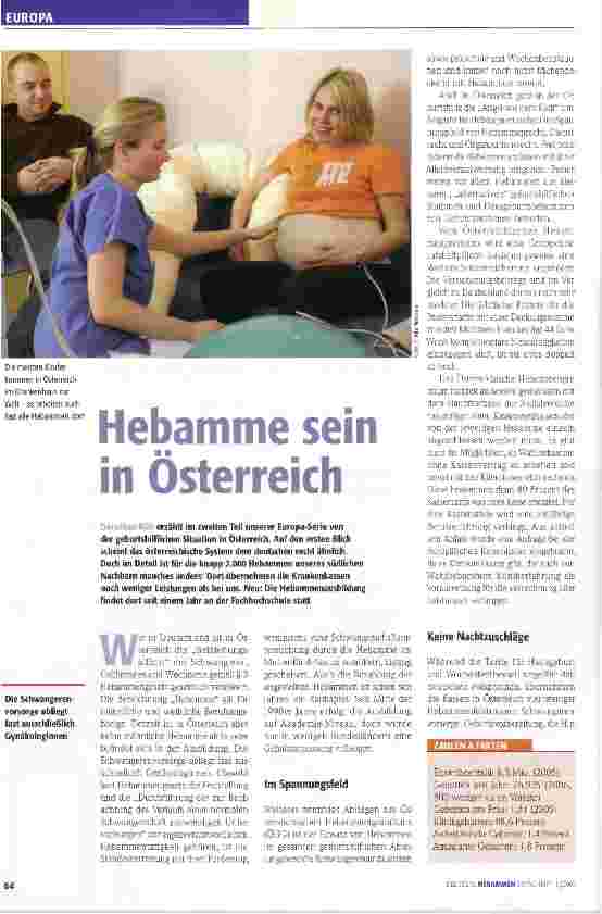 Vorschauseite 1: Hebamme sein in Österreich