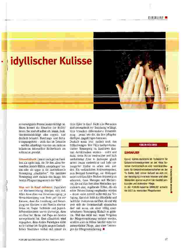 Vorschauseite 2: Krasse Zustände hinter sozialidyllischer Kulisse