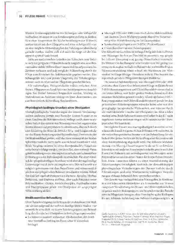 Vorschauseite 2: Chronische Obstipation - (K)ein Problem in der Altenpflege?