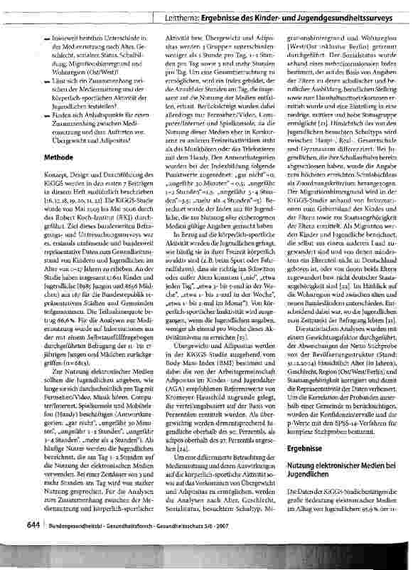 Vorschauseite 2: Nutzung elektronischer Medien im Jugendalter