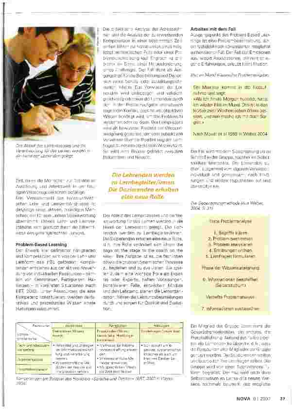 Vorschauseite 2: Problem-Based Learning und Pflegezukunft